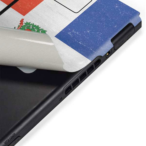 Dominican Republic Flag Distressed Nintendo Switch Bundle Skin